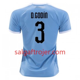 Uruguay Fodboldtrøjer Diego Godin 3 Hjemmebanesæt Copa América 2019 Kort ærmer